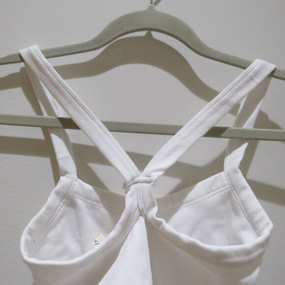 FREE PEOPLE MOVEMENT All Clear Solid Cami in White Ribbed Workout - Size XS / S - Picture 9 of 12
